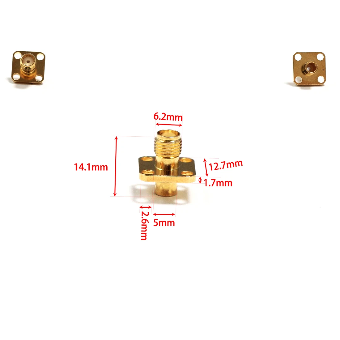 1 قطعة SMA الإناث جاك RF اقناع موصل 4 حفرة لوحة جبل مستقيم RG402 ، 141 "Goldplated جديد بالجملة