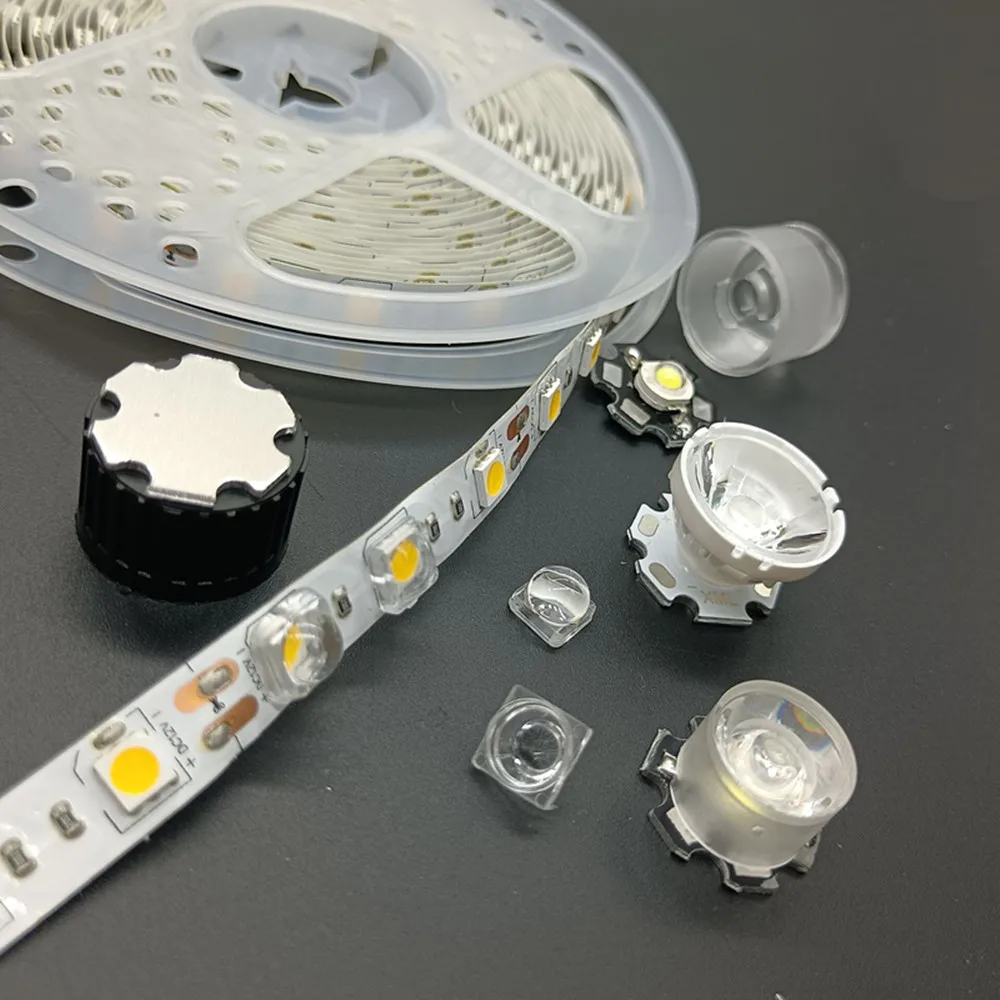 Imagem -06 - Colimador Refletor de Lente Led para 3w Led 5050 Smd Ws2812 Apa102 Ws2811 Sk6812 10 30 60 90 120 140 Graus Lente Óptica Convexa 5050