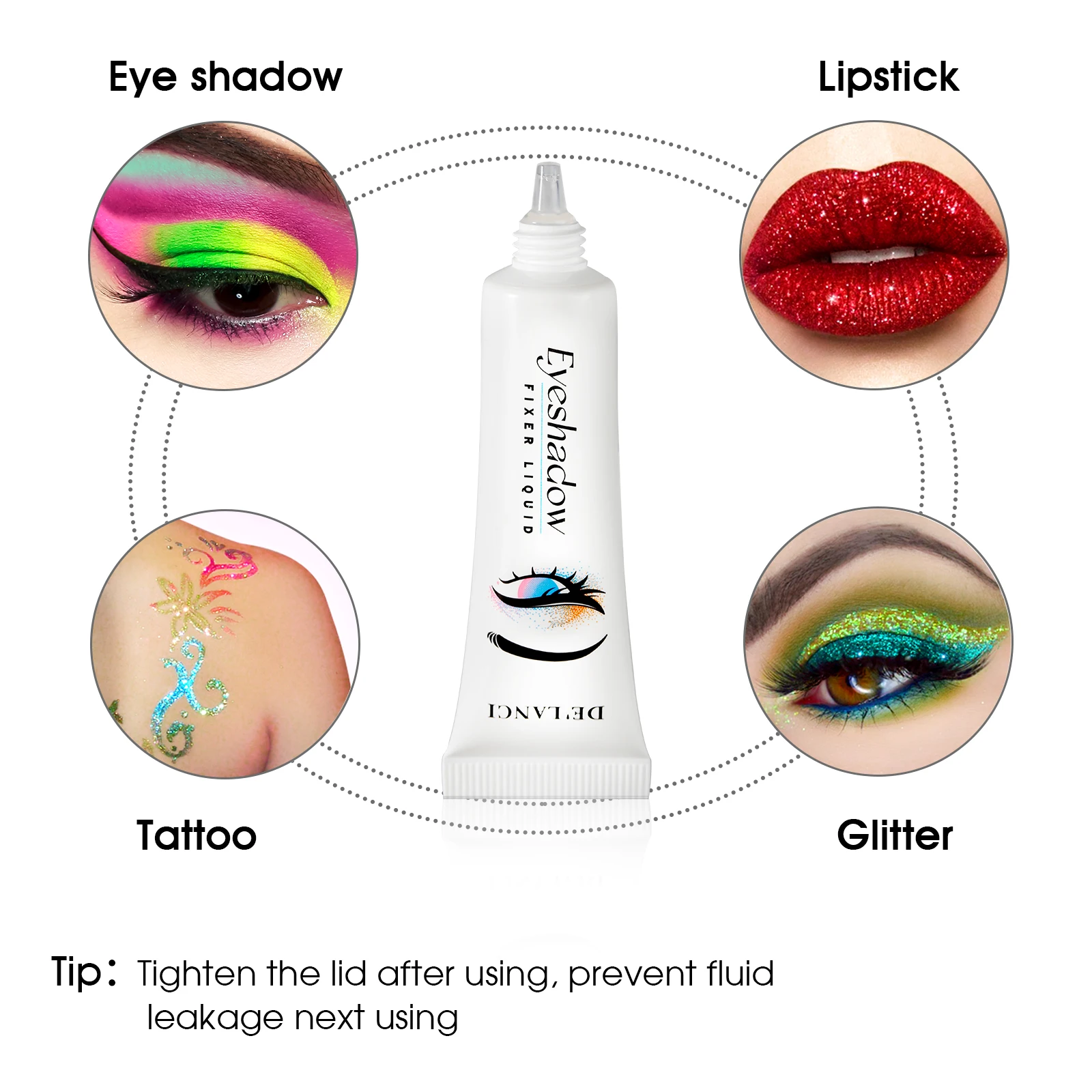 DE\'LANCI #  01 Liquid Eyeshadow Primer Base Long Lasting for Eyes Color Glitter Eyeshadow Glue Cream Enhance Durable Eye Primer