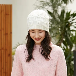 Women's Winter Cashmere Bucket Hats Female knitted Twist Fower Fisherman Hats For Women Bob Cap Casual Vintage Gorras New Soft