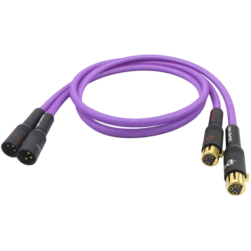 Pair QED Silver plated Hi-end XLR cable Balance audio connection cable sound balance cable