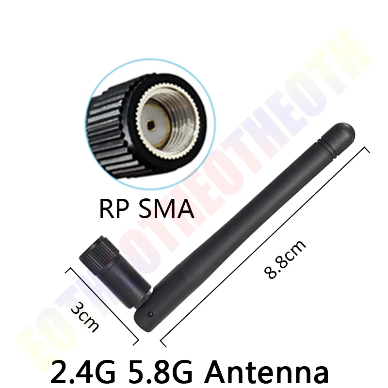 eoth 2pcs 2.4g wifi Antenna 5.8 Ghz 2.4ghz 3dBi SMA feMale Connector Dual Band 2.4G 5.8G pbx Antenne wireless router antena