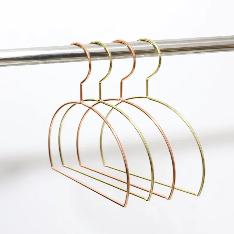 10 PCS/LOT Semicircle Metal Scarf Hanger Rose Gold/Gold Iron Scarf Hanger Rack for Scarf Tie Belt and Towel Clothes Organizer