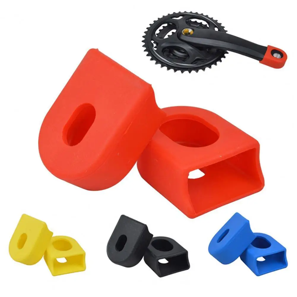 2Pcs MTB Bike Rubber Bicycle Crankset Protectors Crank Protective Covers 360 Degree Bicycle Accessorie