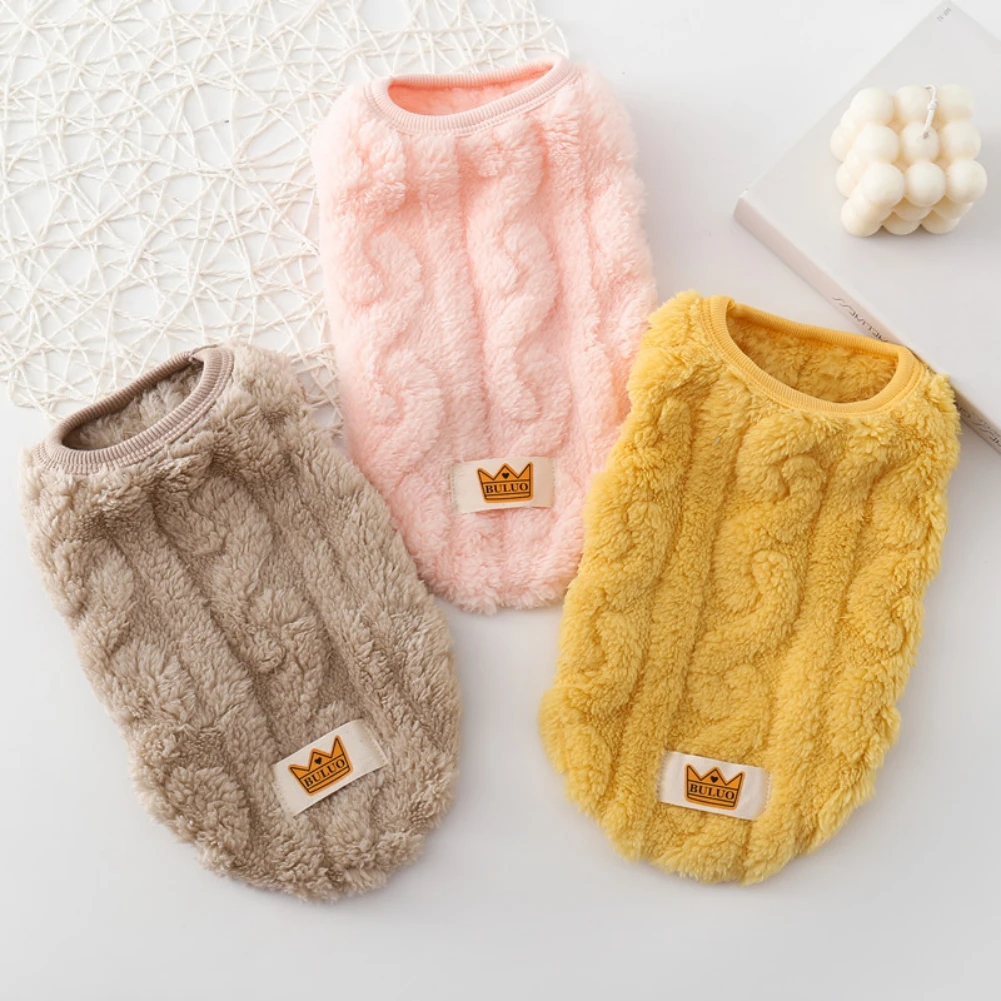 Dog Cat Velvet Sweaters Pet Dog Clothes Plush Dog Shirt Pullover For Small Medium Dogs Girls Coats Warm Design Chihuahua Yorkshi