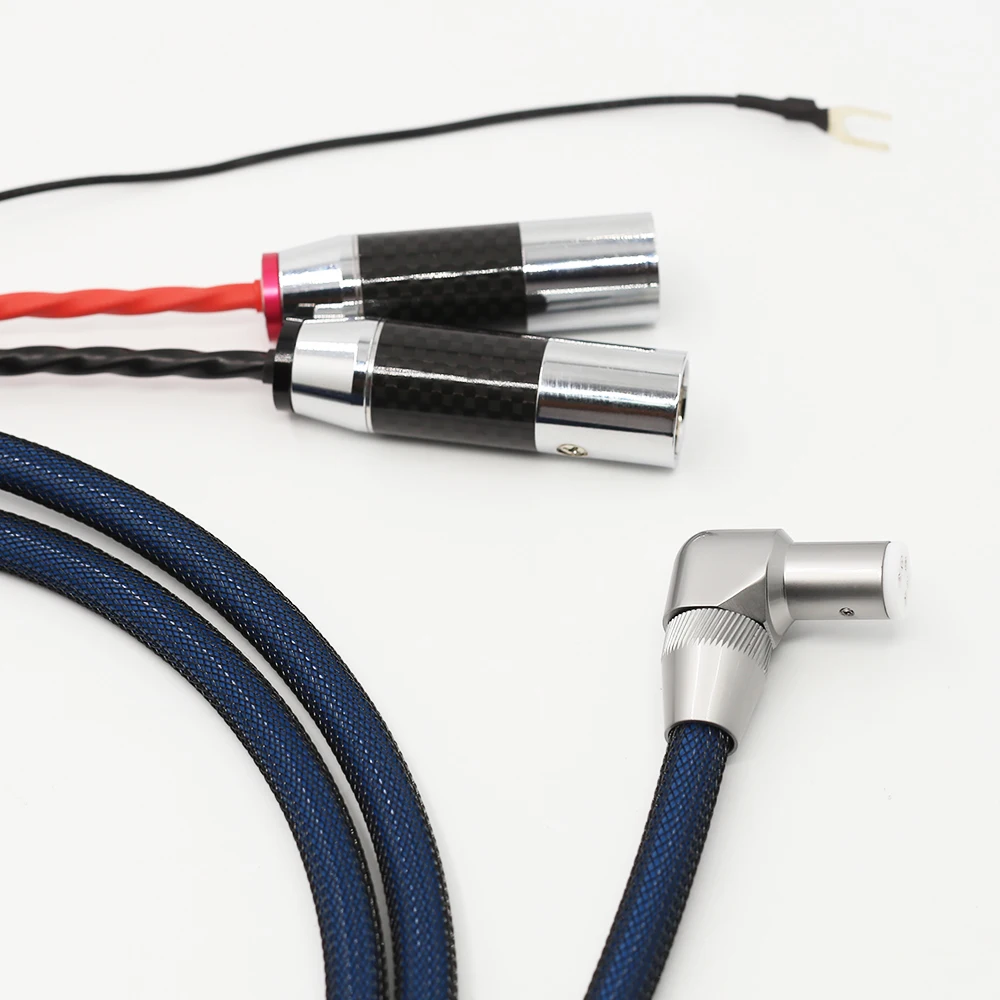 Hifi Audio 5 Pins zu XLR stecker 5N OFC kupfer silber überzogene Tonarm Kabel Phono Kabel