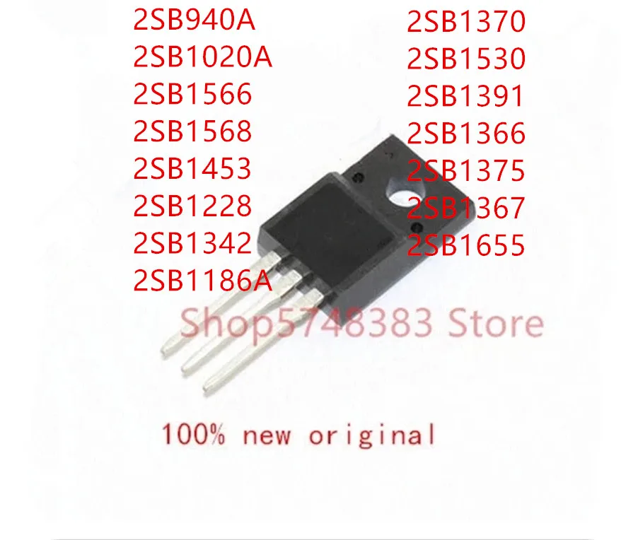 10PCS 2SB940A 2SB1020A 2SB1566 2SB1568 2SB1453 2SB1228 2SB1342 2SB1186A 2SB1370 2SB1530 2SB1391 2SB1366 2SB1375 2SB1367 2SB1655