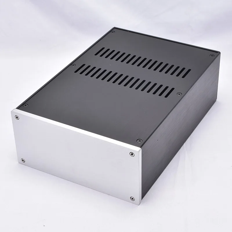 W220 H100 D311 Anodized Aluminum Chassis Power Cabinet Case Amplifier Headphone Amplify Preamplifier Enclosure DIY Preamp Box