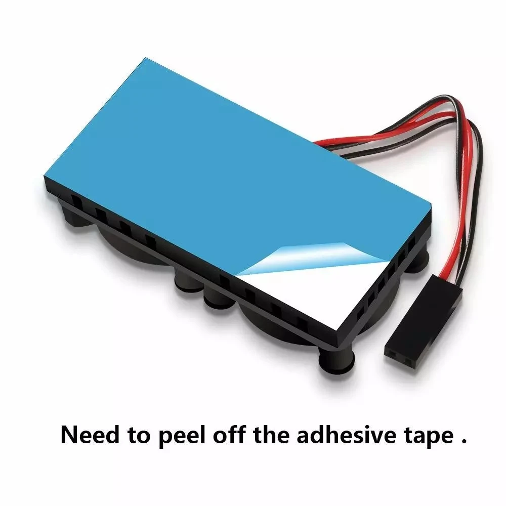 Ventilador de refrigeración de Metal para Raspberry Pi 4, enfriador doble para Raspberry Pi 4 Modelo B 4B / 3B +