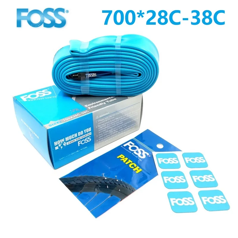 FOSS 700C Road Bike Inner Tube & Patch F/V Presta Valve 700C*28C-28C TPE Rubber Prevent Pierced Tube Cycling Bicycle Accessories