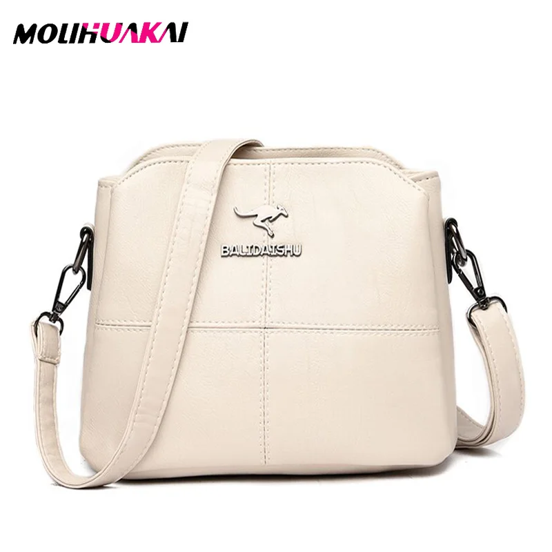 

Hot Embroidery Thread Small PU Leather Crossbody Bags For Women 2021 Trend Hand Bag Women's Branded Trending Shoulder Handbags