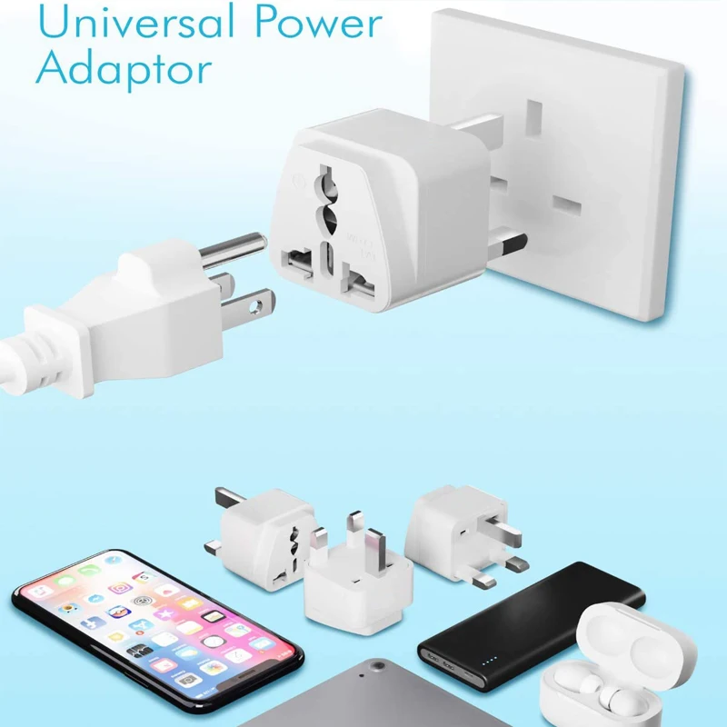 Universal UK Adapter 3 Pin Plug AU US EU CN To Converter International Wall Socket AC 13A 250V Travel Power Charger High Quality