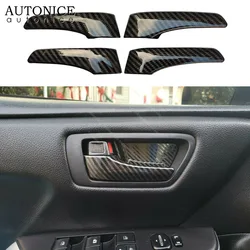 4pcs Carbon Fiber Color Inner Door Open Handle Cover Fit for Toyota Camry 2012 2013 2014 2015 2016 2017