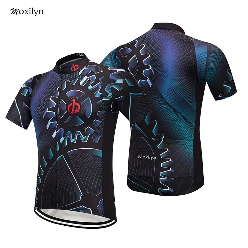 

Moxilyn Bike Team Cycling Jersey Top Men Racing Bike Shirt Short Sleeve Bicycle Clothes Quick Dry Cycling Clothing Ropa Ciclismo