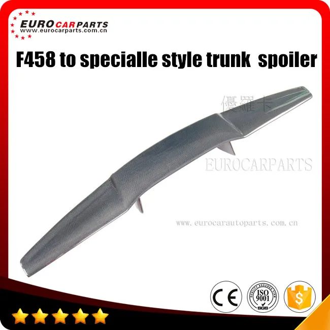 F458 spoiler fit for F458 2012year to Specialle style F458 carbon fiber trunk spoiler