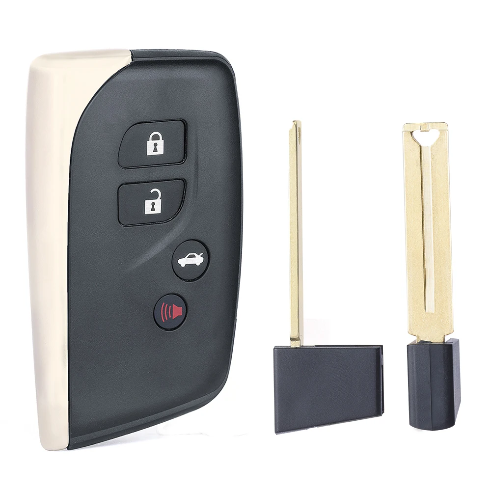 DIYKEY Smart Remote Key Shell Case Replacement Fob 3 / 4 Button for 2013 2014 2015 2016 2017 Lexus LS460 LS600H