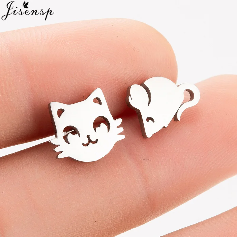 Women's Tiny Music Note Stainless Steel Stud Earrings