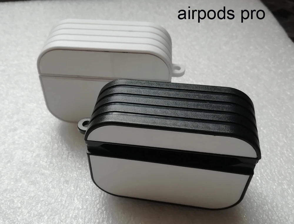 For airpods Pro Sublimation heat press PC case + blank can printable aluminium plate + double side Tape 10 pieces/lot