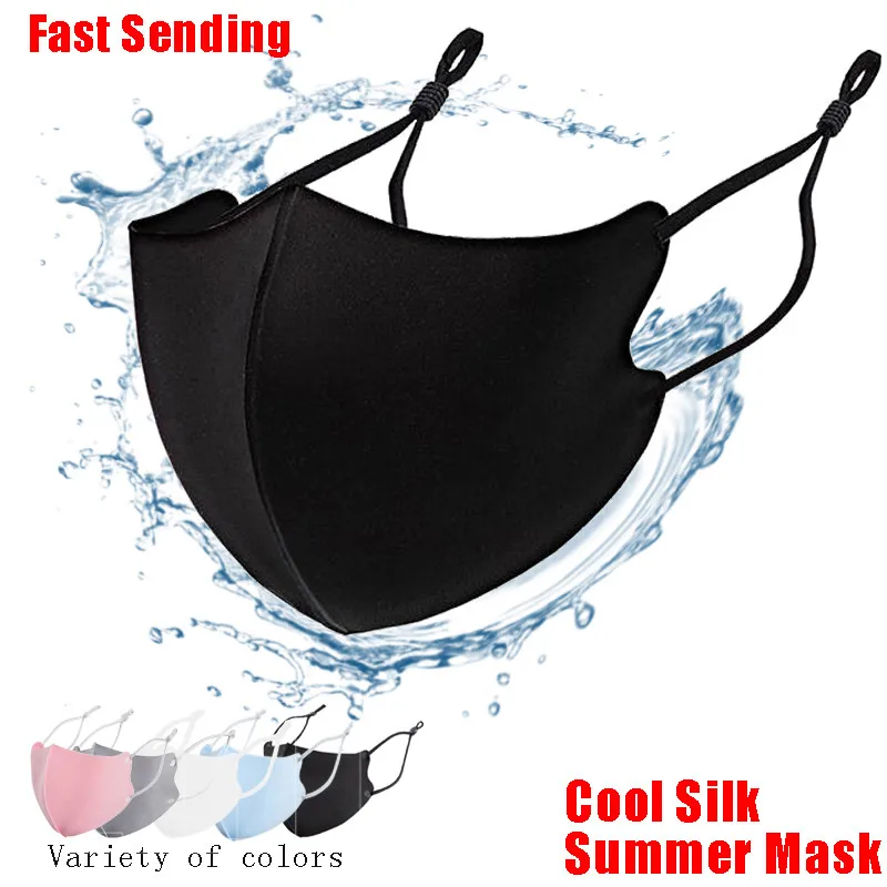 Fashion Mask 3D Ice Silk Cotton Earloop Mouth Waterproof Mask Anti Dust Windproof Adult Mask Washable Reusable Mouth Respirator