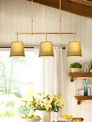 Nordic Country Three-head Fabric Lampshade Ceiling Lamp Dining Room Bar Lighting Fixture Living Room Study Bedroom Ceiling Light