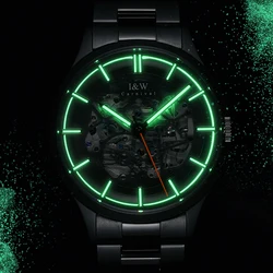 Relogio masculino MIYOTA Movement Tourbillon Watch Skeleton I&W 2021 New Automatic Watch Men Sapphire Luminous Waterproof Clock