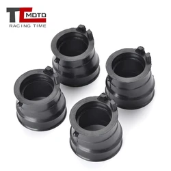 TCMOTO Motorcycle 4Pcs Carburetor Adapter Inlet Intake Pipe Rubber Mat For Honda CB400VTEC CB400 VTEC CB 400VTEC 1999-2010