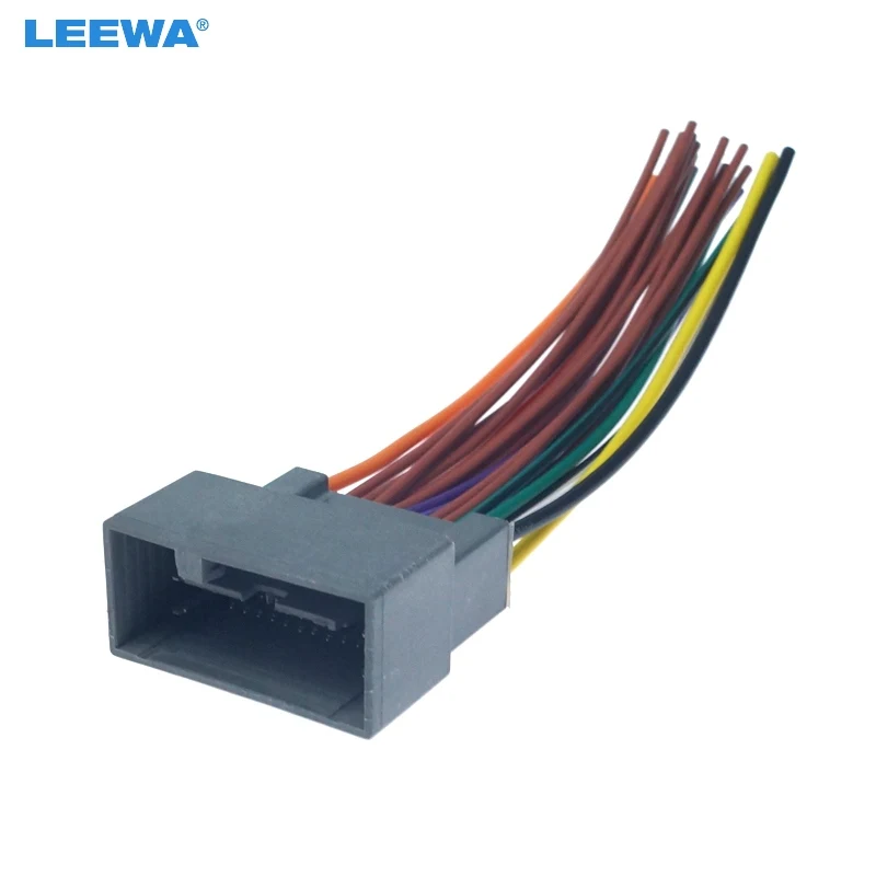 

LEEWA 10pcs Car Radio Audio 24Pin Interface Wire Harness Plug Cable for Honda Install Aftermarket CD/DVD Stereo Adatper #CA6349