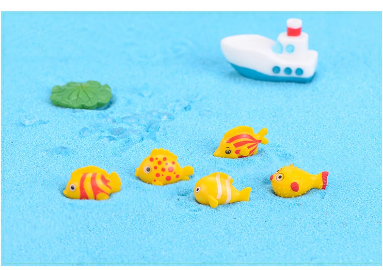 10 Pcs Cartoon Fish DIY Micro Landscape Aquarium Decor Fish Tank Waterscape Creative Small Fish Plastic Ornaments Crafts