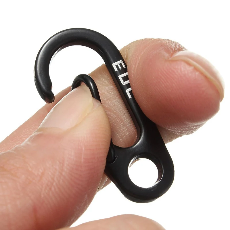 EDC Gear Mini Carabiner Snap Spring Clips Hook Outdoor Survival Keychain Pocket Hiking Climbing Tool Aluminum alloy key ring