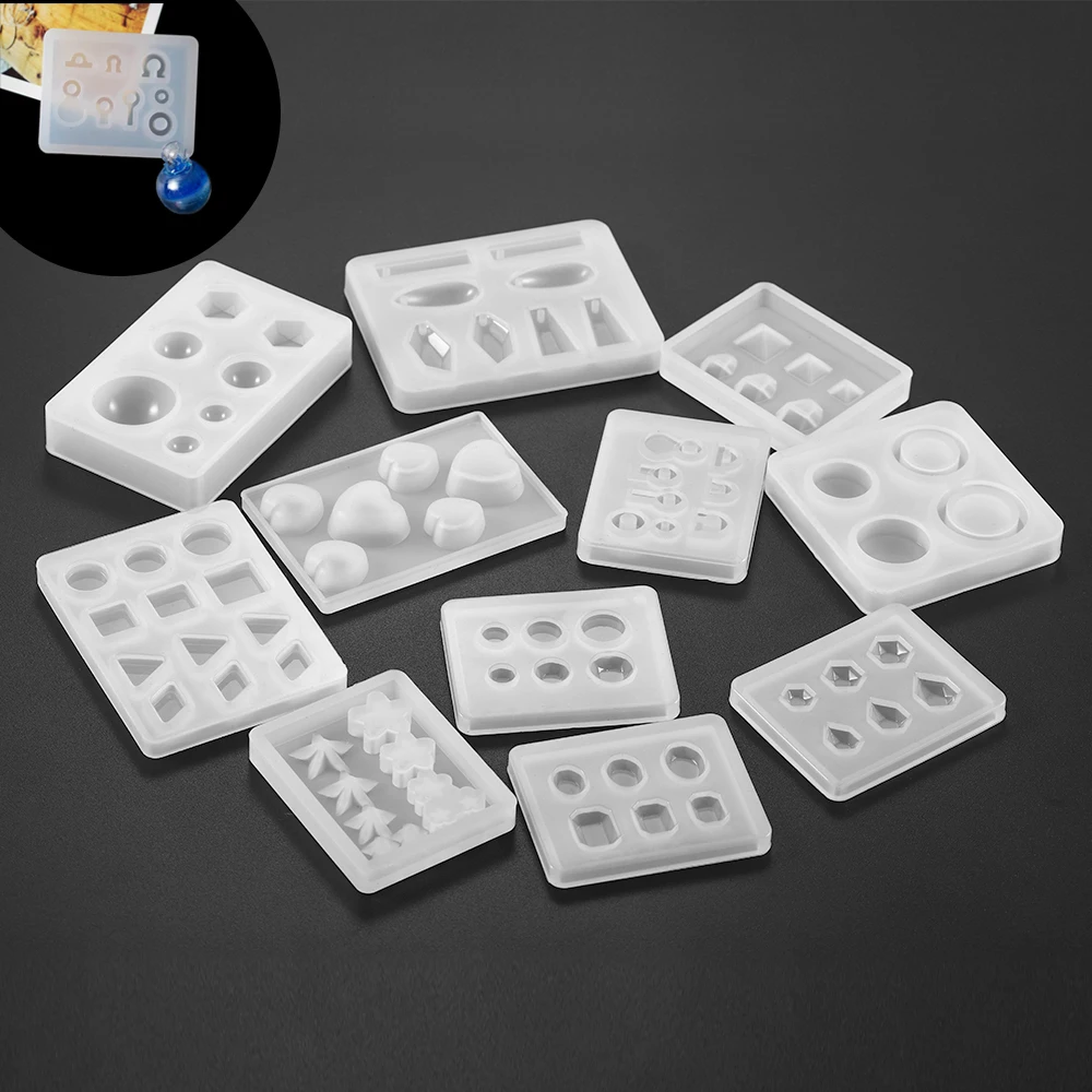 Muti-Style Resin Acrylic Resin Jewelry Tool Silicone Mold Mixed Style Silicone Casting Mold For DIY Jewelry Making Accessories