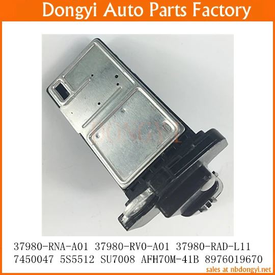 Mass Air Flow Sensor OE No. 37980-RNA-A01 37980RNAA01 37980-RV0-A01 37980-RAD-L11 7450047 5S5512 SU7008 AFH70M-41B 8976019670