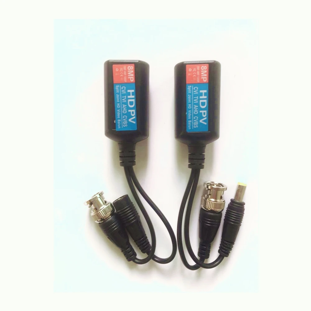 5 Pairs 8MP Video Balun CCTV Passive Converter BNC Transfer to RJ45 Transceiver For 2MP 5MP 8MP CVI/TVI/AHD Cameras