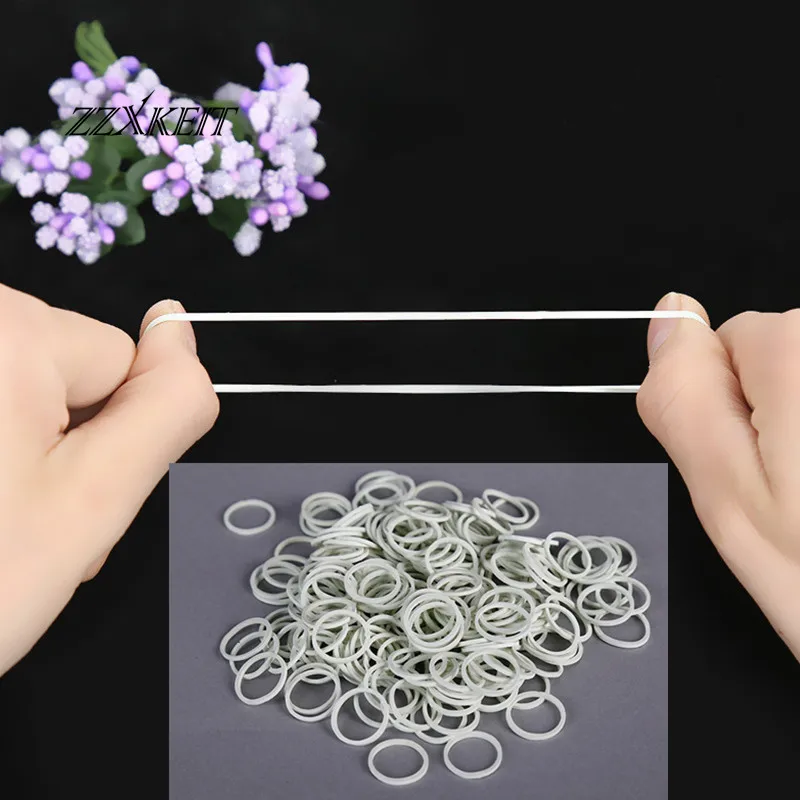 16*1,4mm Weiß Büro Gummi Ring Gummibänder Starke Elastische Bands Schreibwaren Halter Band Schleife Schule Büro Liefert