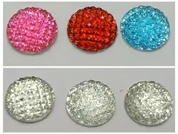 50 chiaro Colore Misto Della Resina di Flatback Tratteggiate Cupola di Strass Cabochon Gemme 16 millimetri