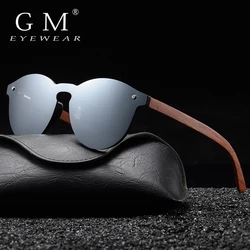 GM Retro Wood Sunglasses Men Women Polarized Sun Glasses Driving Natural Wooden Frame Eyewear Mirror Sunglasses Oculos S5031