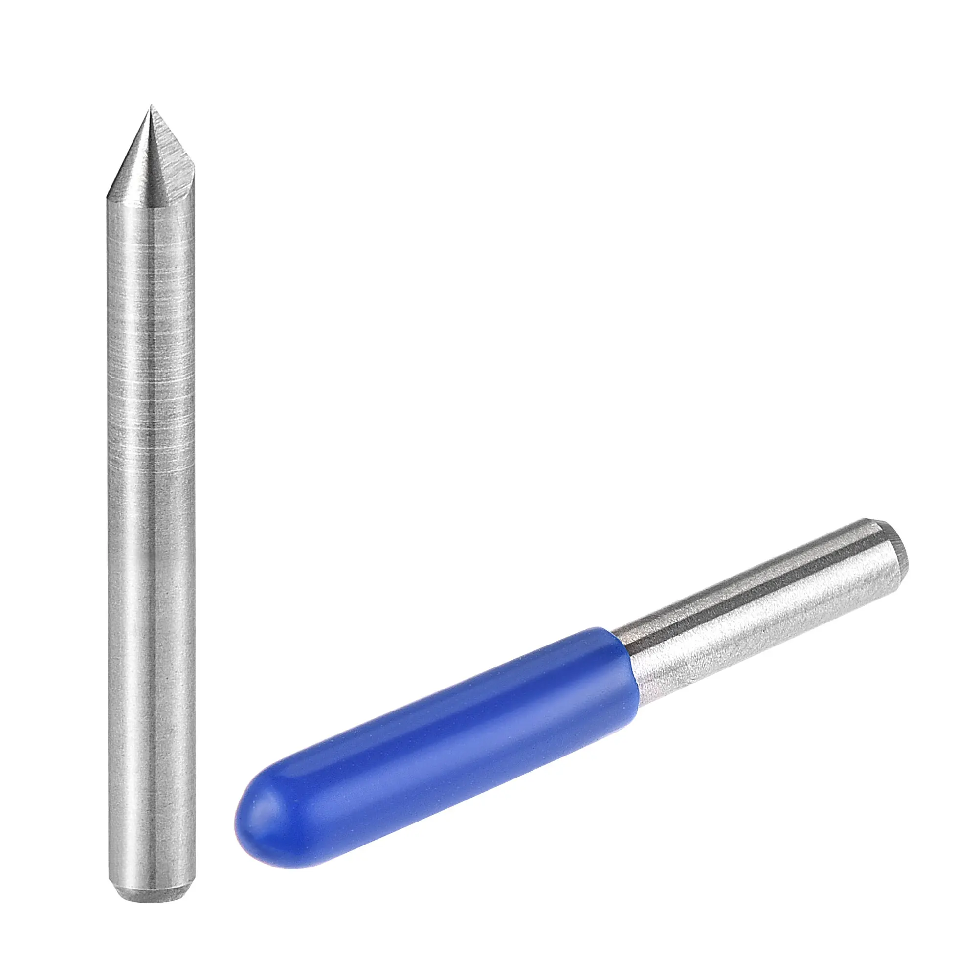 Uxcell-broca de grabado en madera, herramienta de enrutador CNC de punta de 60 grados y 3.175mm, vástago de 1/8mm y 0,2 pulgadas, para PVC acrílico MDF PC 10 piezas