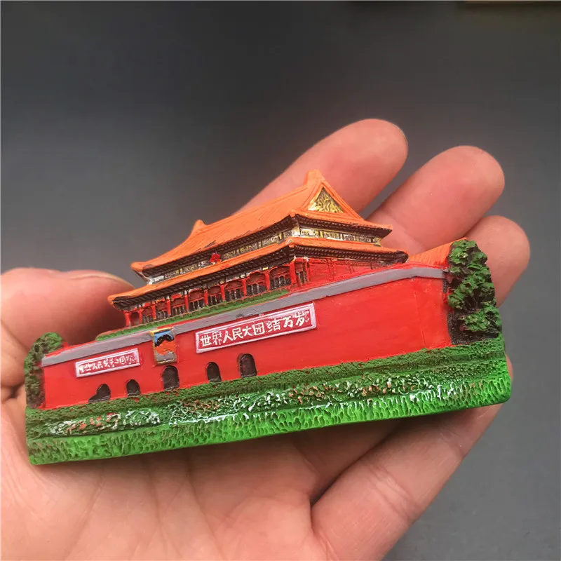 Tian An Men The Temple of Heaven The Palace Museum Tsinghua Garden Chinese Style Souvenir 3D Fridge Sticker Refrigerator Magnets