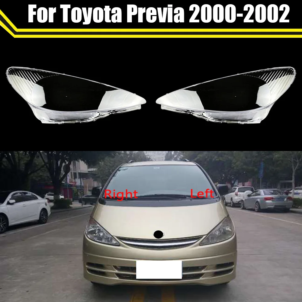 

For Toyota Previa 2000 2001 2002 Car Protective Transparent Lampshades Lamp Shell Front Headlamps Headlights Lens Case Cover