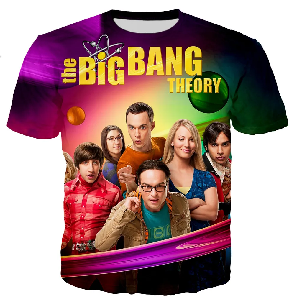 Hot Sale TV The Big Bang Theory 3D Printed T-Shirt Men/Women Fashion Casual Harajuku Style Round Neck Short Sleeve Tops