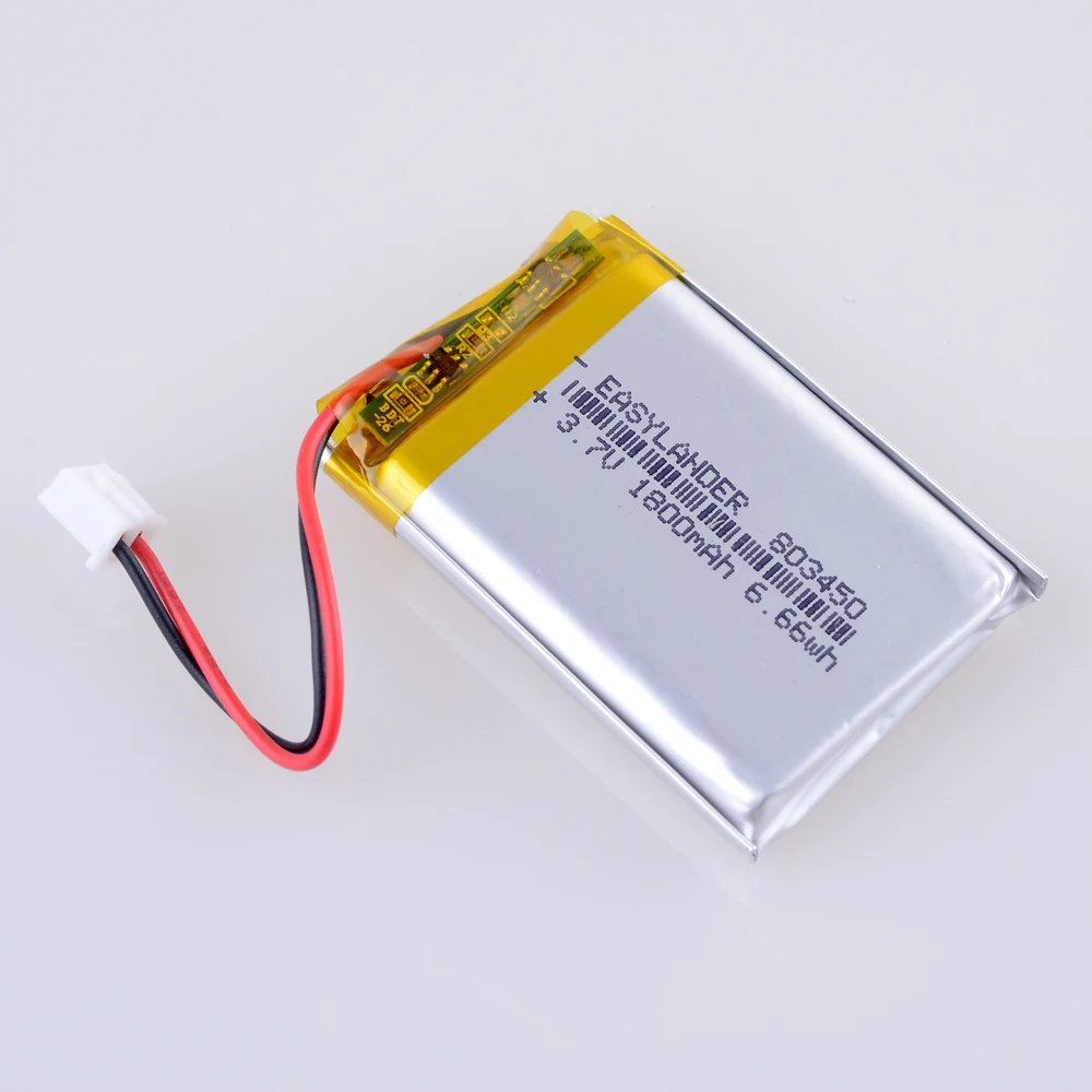 803450   3,7 V 1800 mAh JST2.54 2P Wiederaufladbare Lithium Li-Ion Li Polymer Batterie Für MP3 DVD PAD kamera GPS laptop handy