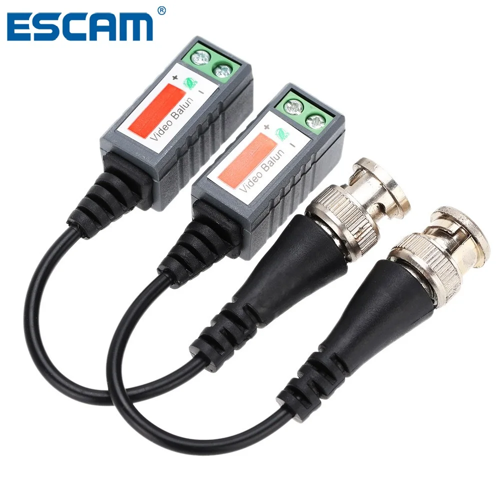 Twisted CCTV Video Balun Passive Transceivers 2000ft Distance UTP  BNC Cable CAT5