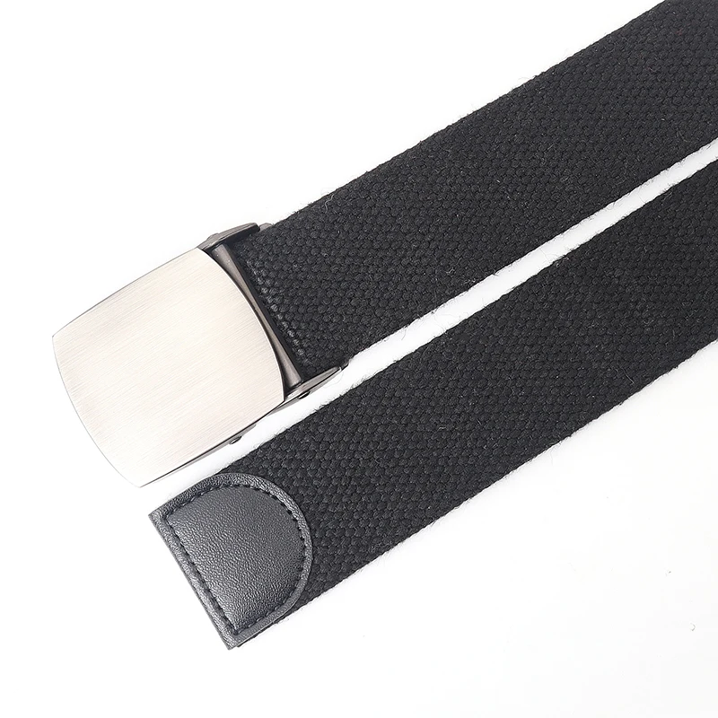 Hot Male Tactical Belt Top Quality 4mm Thick 3.8cm Wide Canvas Belt for Men Metal Automatic Buckle Extended 160cm Military Belts