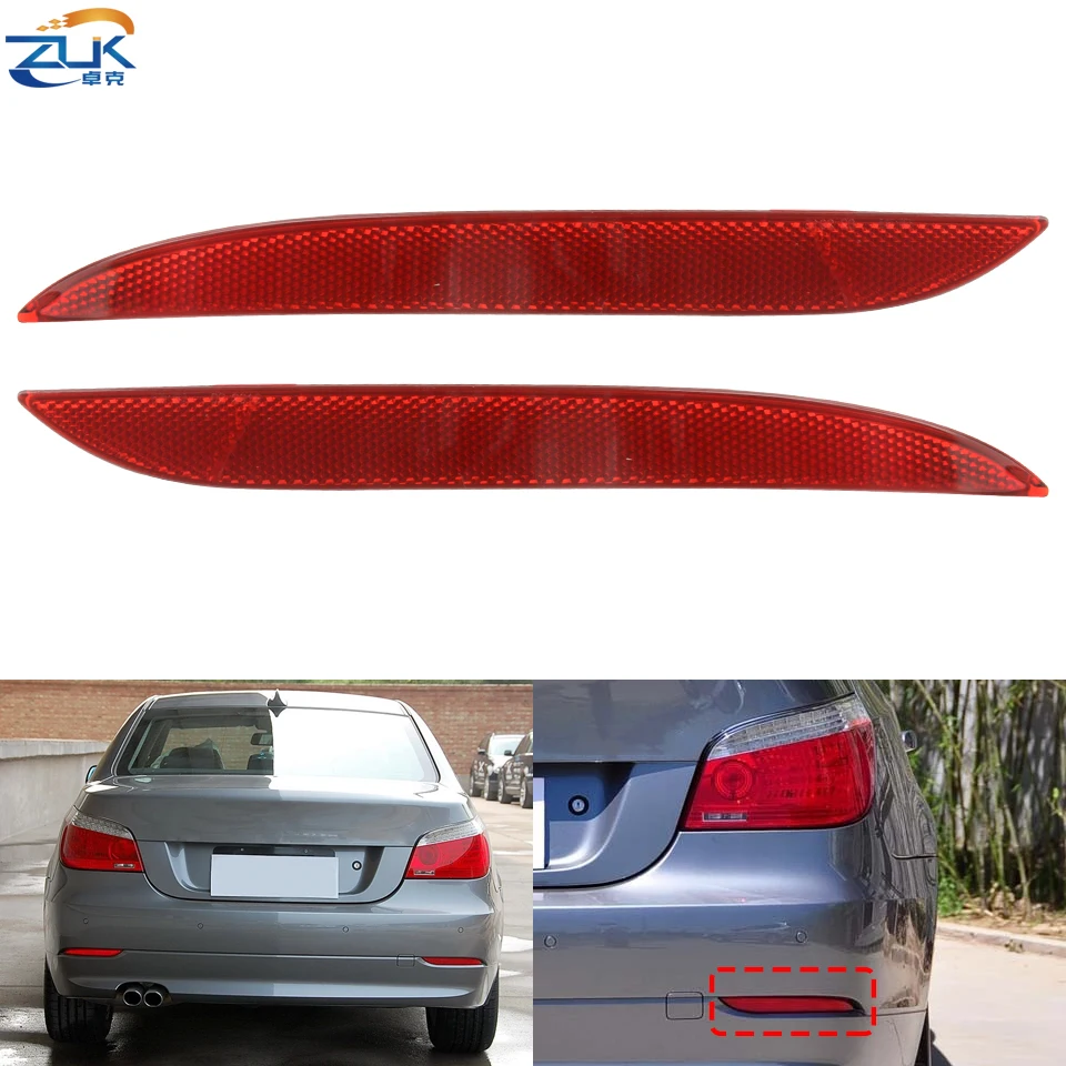 ZUK Rear Bumper Reflector Fog Light Fog Lamp For BMW 5 Series E60 LCI 520 523 525 528 530 2005-2009 63147183913 63147183914