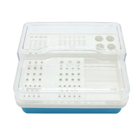 플라스틱 치과 엔도 박스, Endodontics 소독 보관 케이스, RA FG 구강 위생 치아 도구, 91 홀 + 4 홀 + 1 팬
