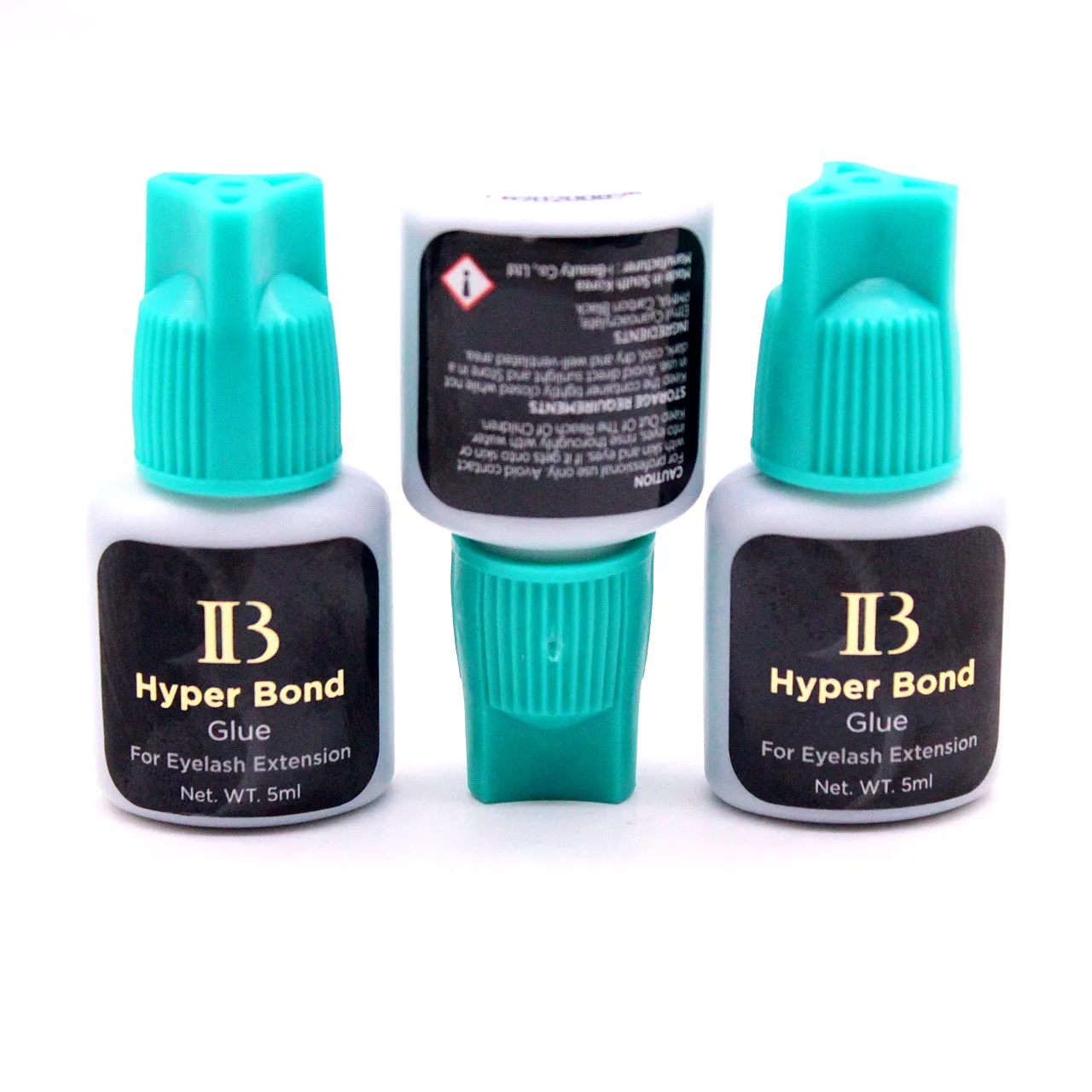 IB Hyper Bond Glue For Eyelash Extension 5ml Korea Original 0.5s Fast Drying Strong Lash Glue Retention 6 Weeks 5Bottles