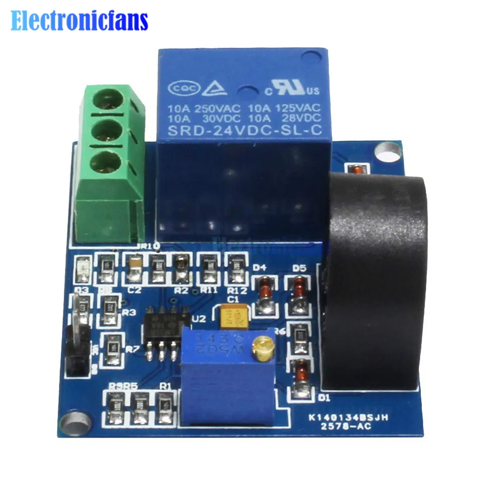 DC 5V 12V 24V Relays AC Current Detection Sensor Module 5A Overcurrent Protection Switch Sensor Board