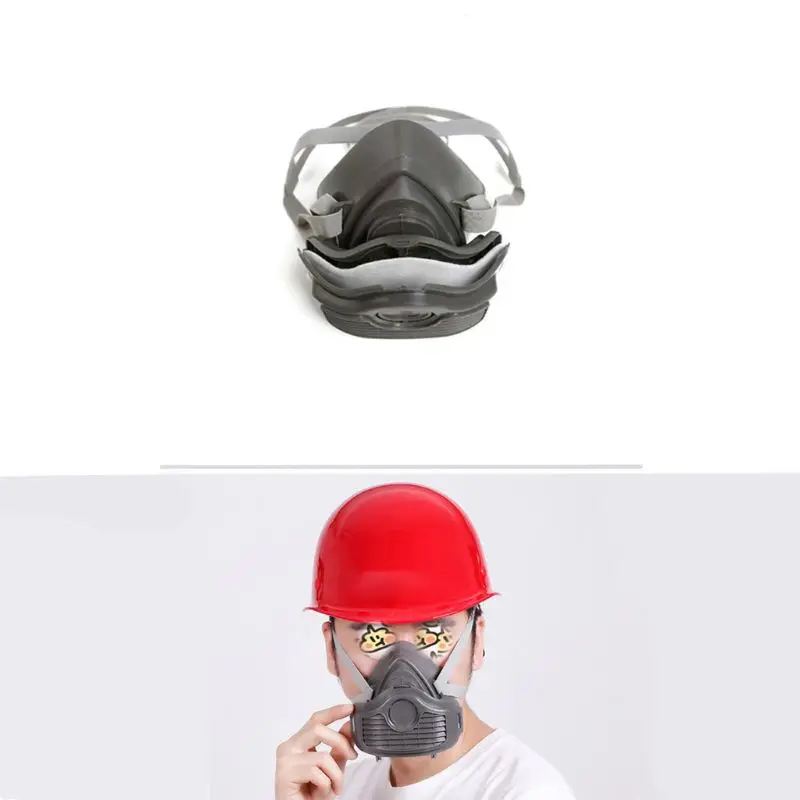 Half Face Gas Mask Respiratory Dust-proof High Efficiency Filters Protective Industrial Anti PM2.5 Respirator Dust Mask HX6A