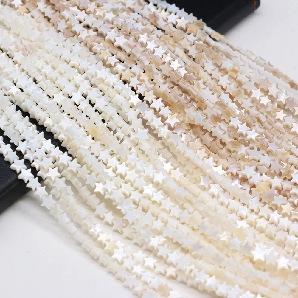 Natural shell bead mother of pearl pentacle shape loose spacer shell beaded for jewelry making DIY necklace bracelet accessories