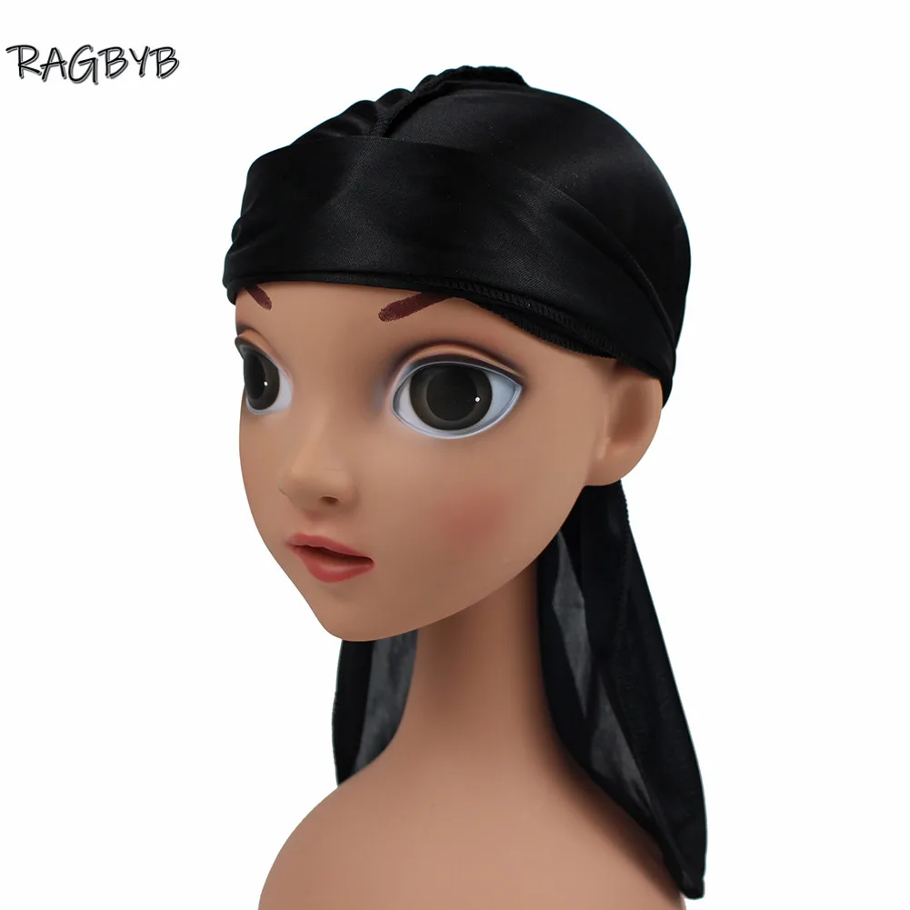 Kinder Seide Durag Weiche Haar Abdeckung Schutz Bandanas Kind Seidige Durags Jungen Durag Welle Kappe Hohe Qualität Kinder Durag – Detail 5