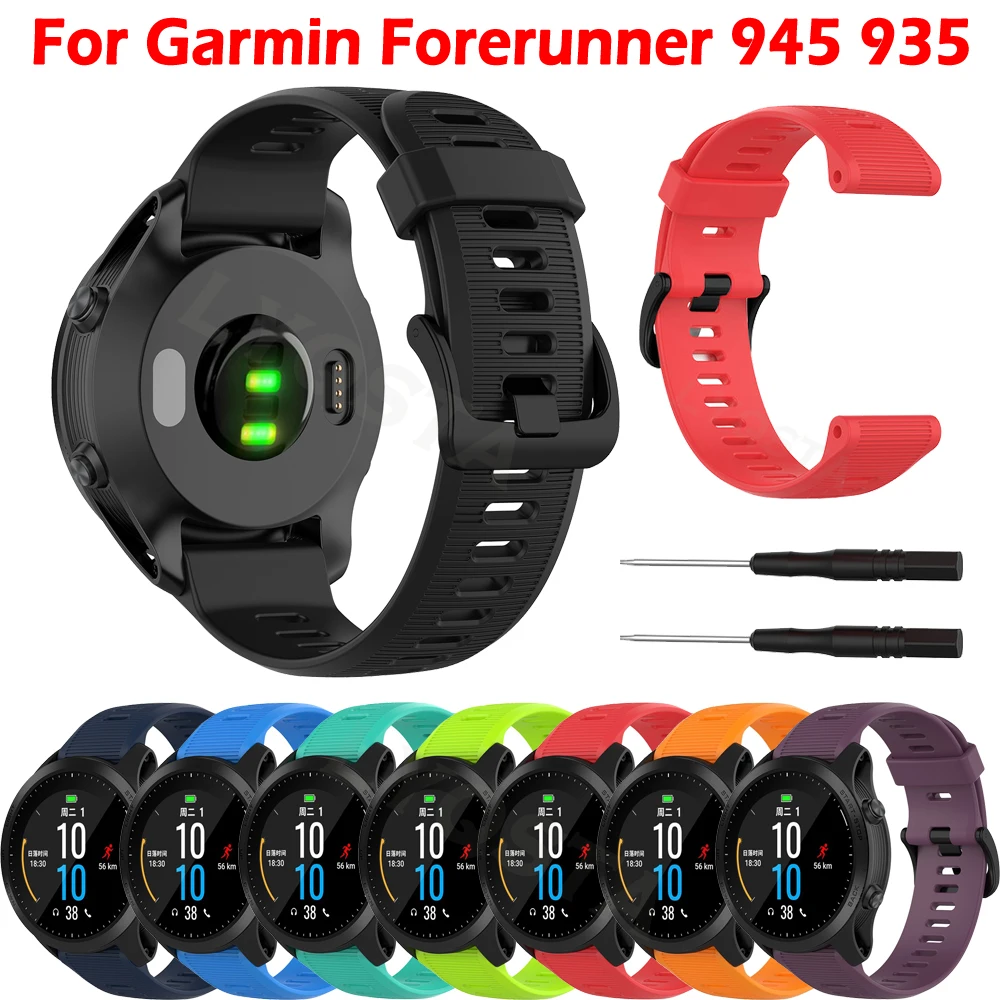 New Fashion Sports Soft Silicone Watch Band Bracelet Strap For Garmin Forerunner 945 935 Fenix 5 Plus Replacement Wristbands